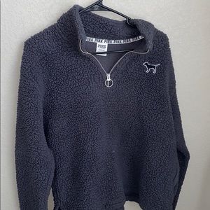 Soft Fuzzy PINK Quarter Zip